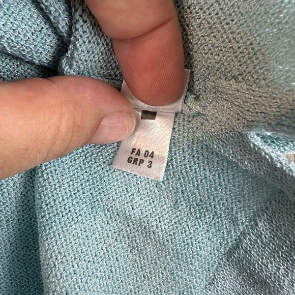 St. John Santana Knit Shell Top Blue Sleeveless Sweater Tank S Small READ - Picture 9 of 10